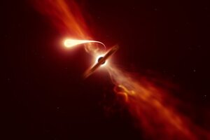 El impresionante video que muestra cómo un agujero negro supermasivo absorbe una estrella cercana