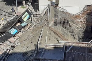 Se derrumbó una obra en construcción en Belgrano