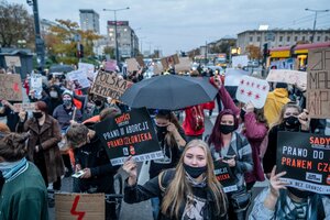 Aborto: manifestaciones  en Polonia contra una resolución del Tribunal Constitucional (Fuente: AFP)
