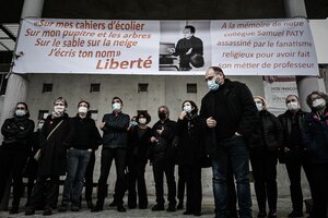 Minuto de silencio en escuelas de Francia en homenaje al profesor Samuel Paty   (Fuente: EFE)