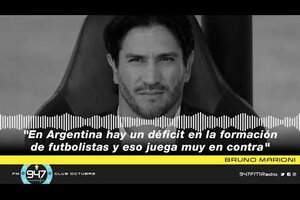 Bruno Marioni: "En Argentina hay un déficit en la formación de futbolistas y eso juega en contra"