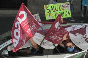 Trabajadores de la Salud se movilizaron para reclamar mejores salarios y condiciones laborales (Fuente: Bernardino Avila)