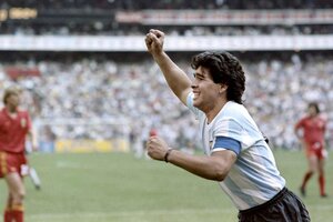 Los goles de Maradona en los mundiales (Fuente: AFP)