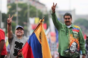 Venezuela respondió la "emotiva" carta de despedida de Macron a Maradona