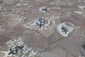 Bariloche: vandalizaron pañuelos de las Madres en la "marcha ProVida"