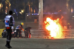 Fórmula 1: La FIA investigará las causas del accidente de Grosjean en Bahrein (Fuente: AFP)