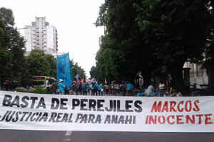 Femicidio de Anahí Benítez: marcharon a Casación por Marcos Bazán