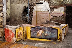 Impactante hallazgo: descubren en Pompeya un termopolio intacto, versión romana de un local de comida rápida (Fuente: AFP)