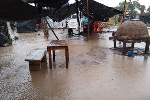 Inundados en el asentamiento de Parque La Vega