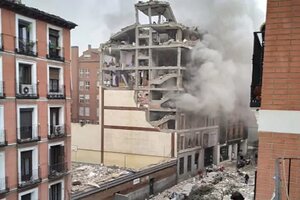 Fuerte explosión en un edificio del centro de Madrid