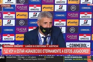 La palabra del DT Crespo y del arquero Unsain (Fuente: Imagen de TV)