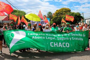 Chaco: marcha contra la cautelar que frenó la Ley del Aborto (Fuente: Télam)