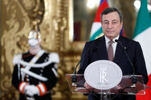 Mario Draghi presentó su lista de ministros en Italia (Fuente: AFP)