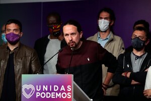 Iglesias anuncia suretirode la política tras conocer los resultados de la elección en Madrid. (Fuente: EFE)