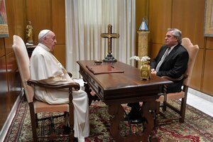 Alberto Fernández se reunió con el papa Francisco (Fuente: Presidencia)