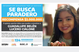 Búsqueda de Guadalupe Lucero: recompensa de 2 millones de pesos para quien brinde datos