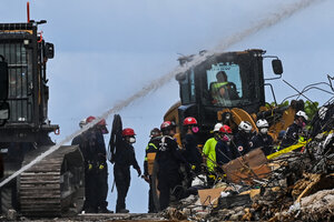 Derrumbe en Miami: confirman que ya son nueve los muertos (Fuente: AFP)