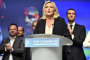 Marine Le Pen fue reelecta líder del ultraderechista Reagrupamiento Nacional (Fuente: AFP)