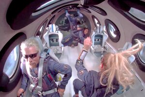 El multimillonario Richard Branson viajó al espacio con su nave de Virgin Galactic (Fuente: EFE)