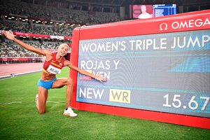Juegos Olímpicos: la venezolana Yulimar Rojas ganó el oro en salto triple (Fuente: EFE)
