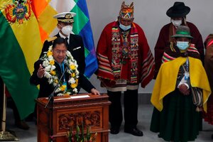 Luis Arce inauguró una nueve sede de la Asamblea donde no habrá "traición a la patria" (Fuente: EFE)