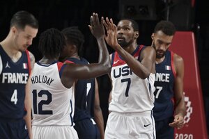 Básquet en los Juegos Olímpicos: Estados Unidos, oro tras vencer 87-82 a Francia (Fuente: AFP)