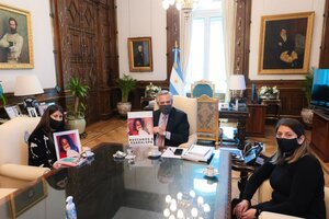 Alberto Fernández recibió a la madre y a la abuela de Guadalupe Lucero   (Fuente: Presidencia de la Nación)