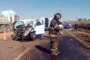 Una mujer y su bebé murieron en un choque en la Autopista Rosario-Santa Fe