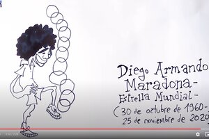 El homenaje de Rep a Maradona (Fuente: Captura de pantalla)
