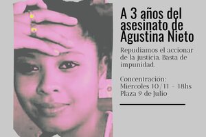 Marcharán este miércoles por el femicidio "impune" de Agustina Nieto 