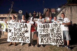 El padre de Lucas González confió en que los asesinos "se van a pudrir en la cárcel" (Fuente: Télam)