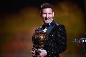 ¡Ganó Messi! El argentino conquistó su séptimo Balón de Oro (Fuente: AFP)