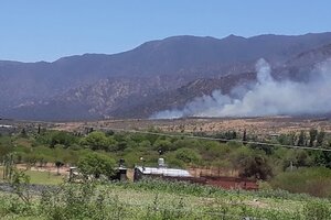 Incendio en el cerro El Morro