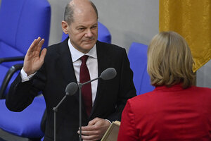 El fin de la era Merkel en Alemania: asumió Olaf Scholz como canciller (Fuente: AFP)