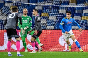 Napoli derrotó a Leicester y sigue adelante en la Europa League (Fuente: AFP)