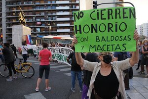 Caballito: protesta de vecinos contra el "parque lineal" en Honorio Pueyrredón (Fuente: Guadalupe Lombardo)
