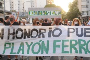 Caballito: nueva protesta de vecinos contra el "parque lineal" del GCBA (Fuente: Guadalupe Lombardo)