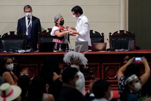 Con críticas al gobierno chileno, Elisa Loncón dejó la presidencia de la Convención Constitucional (Fuente: AFP)