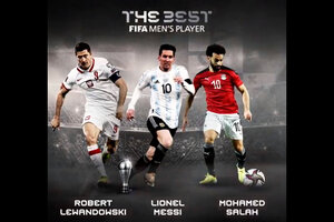 Premio The Best: Messi ternado junto a Lewandowski y Salah