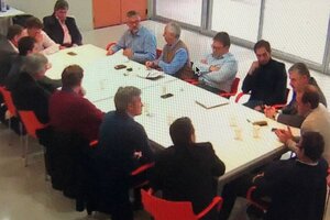 Imagen de la reunión convocada por los espías de la AFI de Macri y los ministros de Vidal.