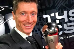 Lewandowski le ganó a Messi el Premio The Best al mejor jugador del mundo (Fuente: Prensa FIFA)