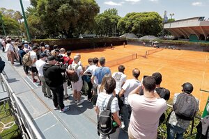 Del Potro peloteó en el Lawn Tennis y se llevó todas las miradas (Fuente: Prensa Argentina Open)