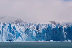 EI impactante video de un desprendimiento del glaciar Perito Moreno y la aparición de un témpano