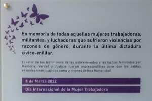 Inauguraron sitio de la memoria en el hogar de protección de mujeres