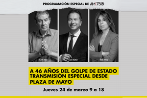 Transmisión especial de AM750 en Plaza de Mayo por el Día de la Memoria