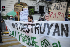 Caballito: nueva protesta contra el Parque Lineal del GCBA (Fuente: Guadalupe Lombardo)