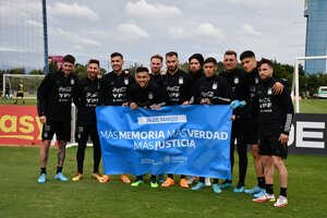 La Selección Argentina se sumó al Día de la Memoria (Fuente: Prensa AFA)
