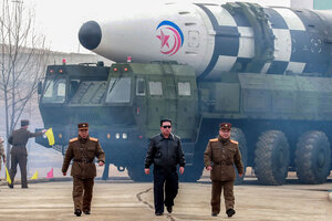 Corea del Norte lanzó un gigantesco misil intercontinental (Fuente: AFP)