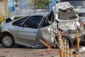 Impactante choque en Panamericana: un camión no frenó y embistió a dos autos en el peaje de Pilar 