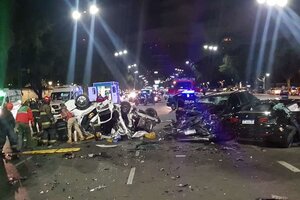 Impresionante choque en Palermo frente al Hipódromo